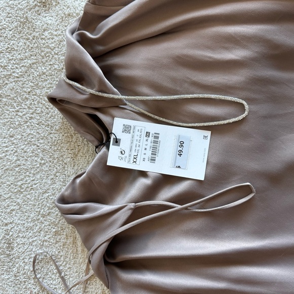 Zara Champagne Rhinestone Dress - Picture 3 of 3